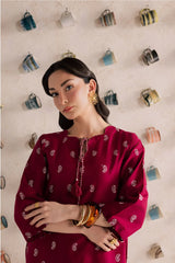 BATIK-2PIECE DHANAK EMBROIDERED SHIRT WITH DHANAK TROUSER-WJ-15009