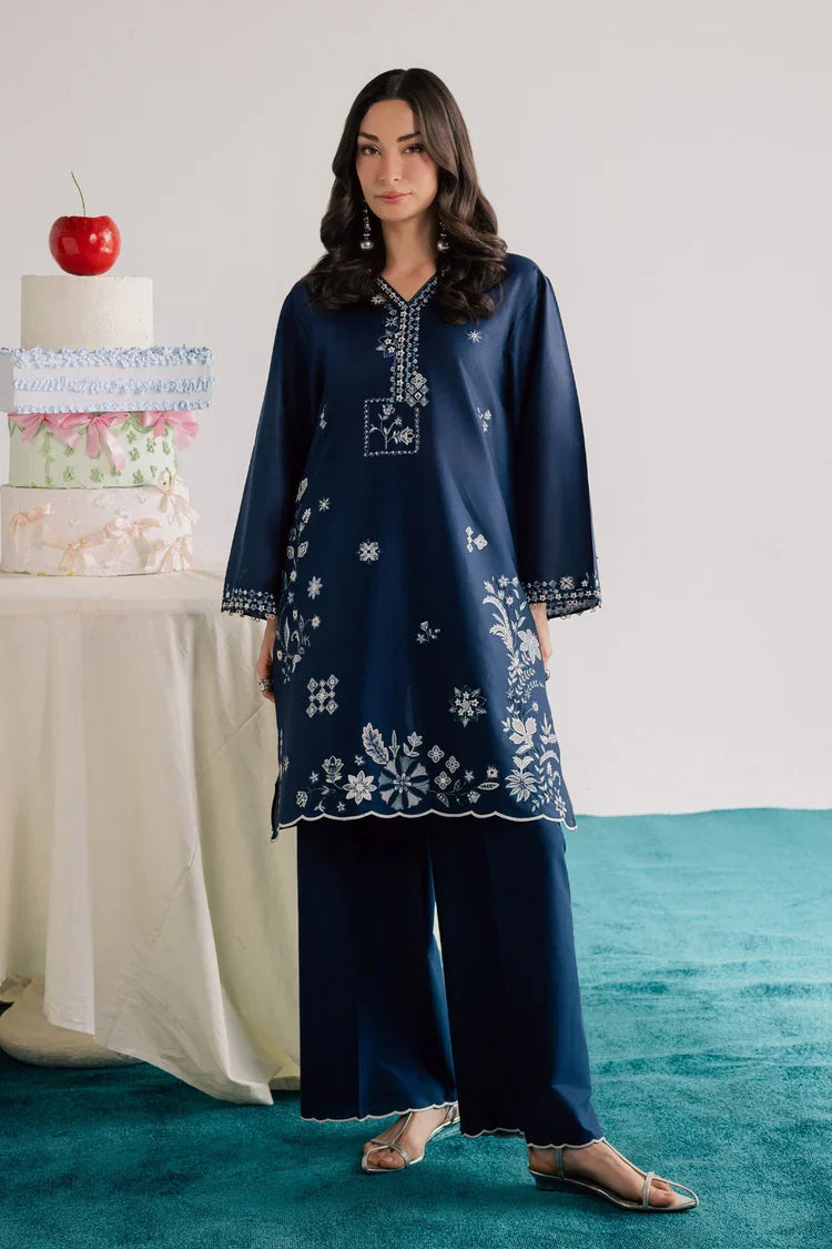 BATIK-2PC DHANAK EMBROIDERED SHIRT AND EMBROIDRED TROUSER-W.J-15021
