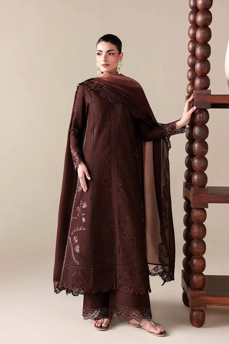 BATIK-3PC DHANAK EMBROIDERED SHIRT WITH WOOL PRINT EMBROIDERED SHAWL AND TROUSER -W.J-5176