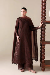 BATIK-3PC DHANAK EMBROIDERED SHIRT WITH WOOL PRINT EMBROIDERED SHAWL AND TROUSER -W.J-5176