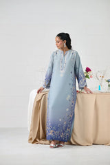 LULUSAR-3PC-SHAMOZE SILK PRINTED SHIRT SILK PRINTED DUPATTA AND SILK TROUSER-W.J-9009