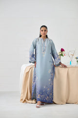 LULUSAR-3PC-SHAMOZE SILK PRINTED SHIRT SILK PRINTED DUPATTA AND SILK TROUSER-W.J-9009