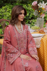 BATIK-3PC DHANAK EMBROIDERED SHIRT WITH CHIFFON EMB DUPATTA AND EMB TROUSER -W.J-5185