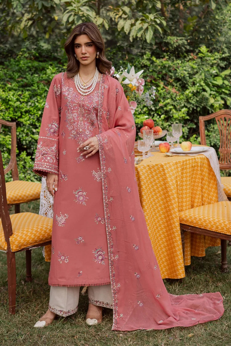 BATIK-3PC DHANAK EMBROIDERED SHIRT WITH CHIFFON EMB DUPATTA AND EMB TROUSER -W.J-5185