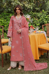 BATIK-3PC DHANAK EMBROIDERED SHIRT WITH CHIFFON EMB DUPATTA AND EMB TROUSER -W.J-5185