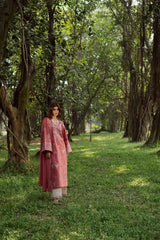 BATIK-3PC DHANAK EMBROIDERED SHIRT WITH CHIFFON EMB DUPATTA AND EMB TROUSER -W.J-5185