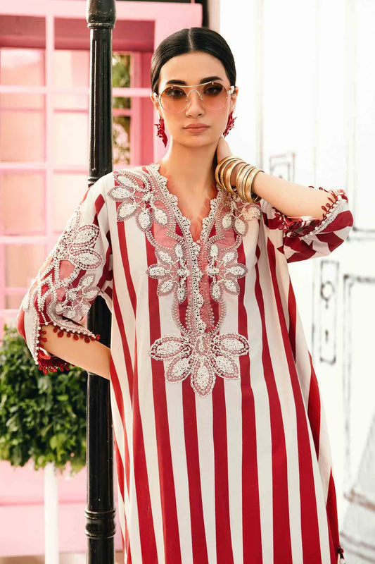 MARIA.B-3PC LAWN EMBROIDERED PRINTED SHIRT WITH CHIFFON PRINT DUPATTA AND PRINT TROUSER-W.J-1701