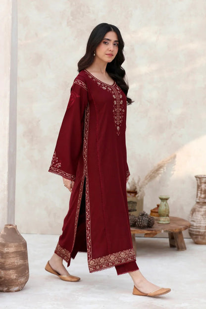 FEROZAE-2PC LAWN EMBROIDERED SHIRT WITH LAWN EMBROIDERED SLEEVES-W.J-1541