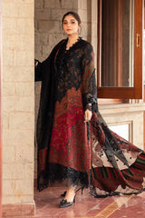 MARIA.B-3PC LAWN PRINTED EMB SHIRT WITH CHIFFON PRINT DUPATTA AND PRINT TROUSER-W.J-2528