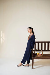 AISLING-3PC DHANAK EMBROIDERED SHIRT WITH DHANAK EMBROIDERED SHAWL AND TROUSER-W.J-5048