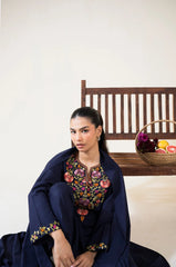 AISLING-3PC DHANAK EMBROIDERED SHIRT WITH DHANAK EMBROIDERED SHAWL AND TROUSER-W.J-5048