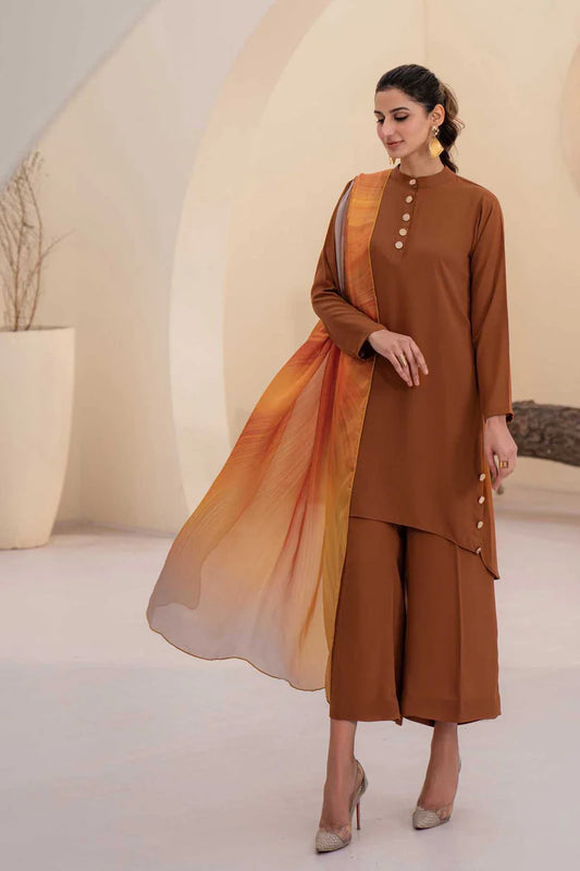 NATASHA KAMAL - 3PC LAWN SHIRT WITH SOFT SILK PRINTED DUPATTA AND TROUSER-W.J-1424