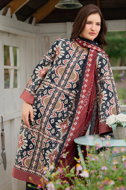 JAZMIN-3PC KHADDAR PRINTED SHIRT WITH KHADDAR PRINTED DUPATTA AND PRINTED TROUSER-W.J-1969