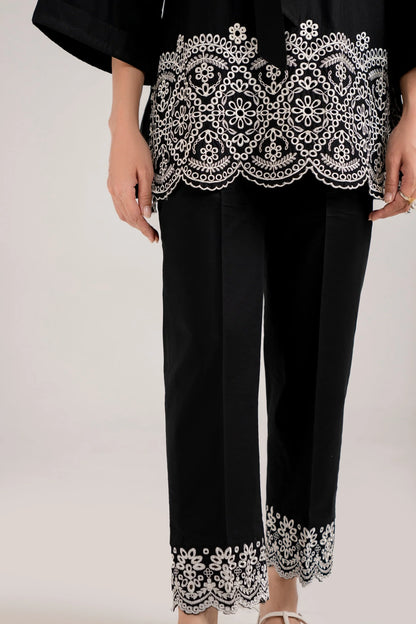 HANA-2 PC DHANAK EMBROIDRED SHIRT WITH AND EMBROIDRED TROUSER-W.J-1094