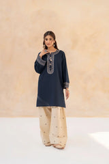 BATIK-2PIECE DHANAK EMBROIDERED SHIRT WITH DHANAK EMB TROUSER-WJ-15045
