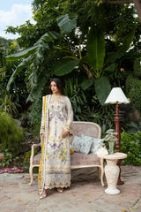 ANEELAS-3PC KARANDI EMBROIDERED SHIRT WITH KARANDI EMBROIDERED SHAWL AND KARANDI TROUSER-W.J-5293
