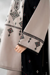 JAZMIN-3PC DHANAK EMBROIDERED SHIRT WITH CHIFFON EMB DUPATTA AND TROUSER-W.J-4192