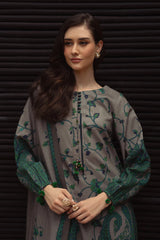 CHARIZMA-3PC KHADDAR PRINTED SHIRT WITH KHADDAR PRINTED DUPATTA AND PRINT TROUSER-W.J-2650