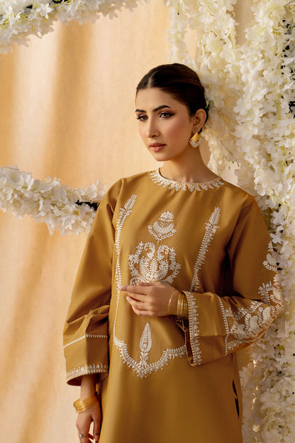 URGE- 2PC LAWN HEAVY EMBROIDERED SHIRT EMBROIDERED SLEEVES AND TROUSER -W.J-1478