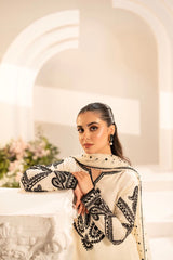MIRANA-3PC LAWN EMBROIDERED SHIRT WITH KHADDI NET EMBROIDERED DUPATTA & TROUSER-W.J-4701