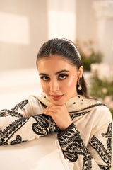 MIRANA-3PC LAWN EMBROIDERED SHIRT WITH KHADDI NET EMBROIDERED DUPATTA & TROUSER-W.J-4701