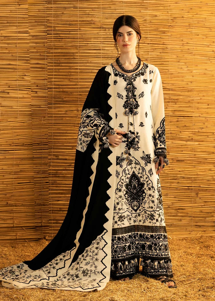 BATIK-3PC DHANAK EMBROIDERED SHIRT WITH DHANAK EMBROIDERED SHAWL AND TROUSER-W.J-5278