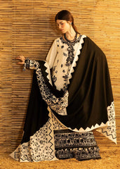 BATIK-3PC DHANAK EMBROIDERED SHIRT WITH DHANAK EMBROIDERED SHAWL AND TROUSER-W.J-5278
