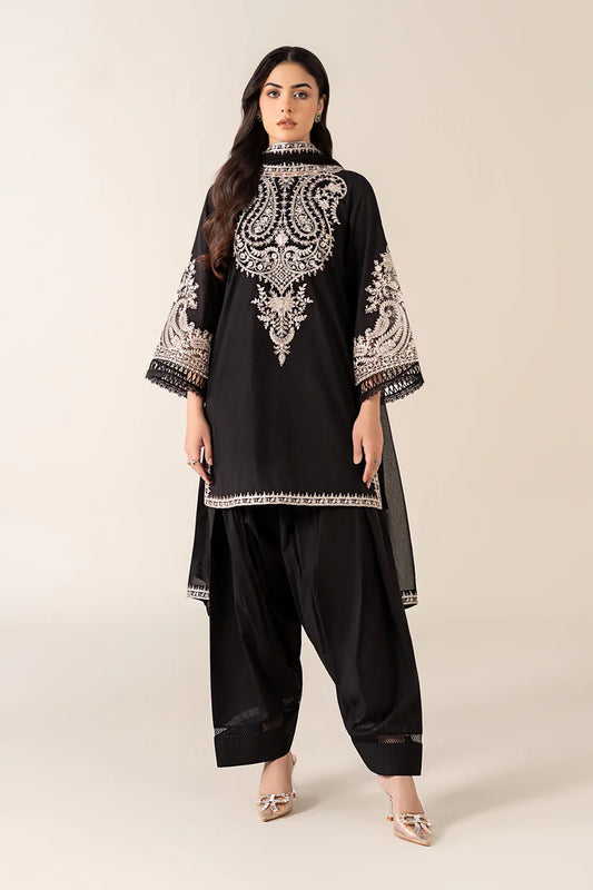 MARIA.B-3PC DHANAK EMBROIDERED SHIRT WITH BAMBER CHIFFON EMBROIDERED DUPATTA & TROUSER-WJ-1932