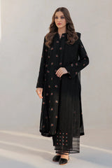 JAZMIN-3PC DHANAK EMBROIDERED SHIRT WITH CHIFFON EMB DUPATTA & TROUSER-W.J-2363