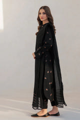 JAZMIN-3PC DHANAK EMBROIDERED SHIRT WITH CHIFFON EMB DUPATTA & TROUSER-W.J-2363