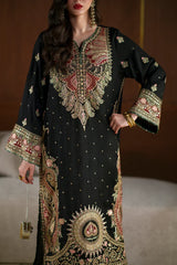 ETHNC-2PC SILK EMBROIDERED SHIRT AND SILK EMBROIDERED SLEEVES-W.J-15129