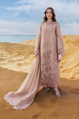 RANG RASIYA-3PC DHANAK LASERWORK & SEQUIN EMBROIDERED SHIRT WITH DHANAK SEQUINS EMBROIDERED SHAWL AND TROUSER -W.J-5096