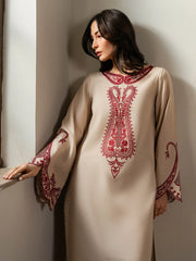 BATIK-2PIECE DHANAK EMBROIDERED SHIRT WITH DHANAK EMB TROUSER-WJ-15081