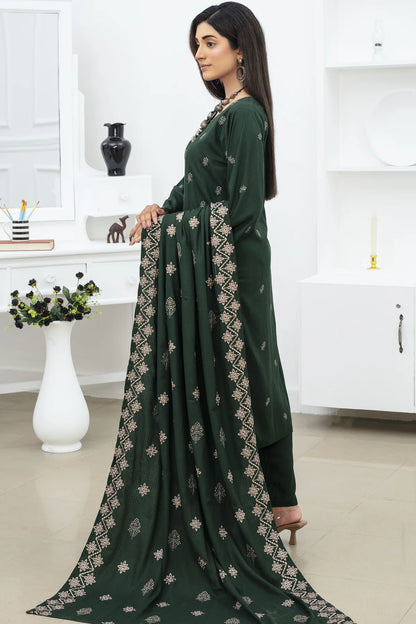 WearJora-3PC VISCOUS EMBROIDRED SHIRT WITH VISCOUS EMBROIDRED SHAWL AND TROUSER-W.J-1257