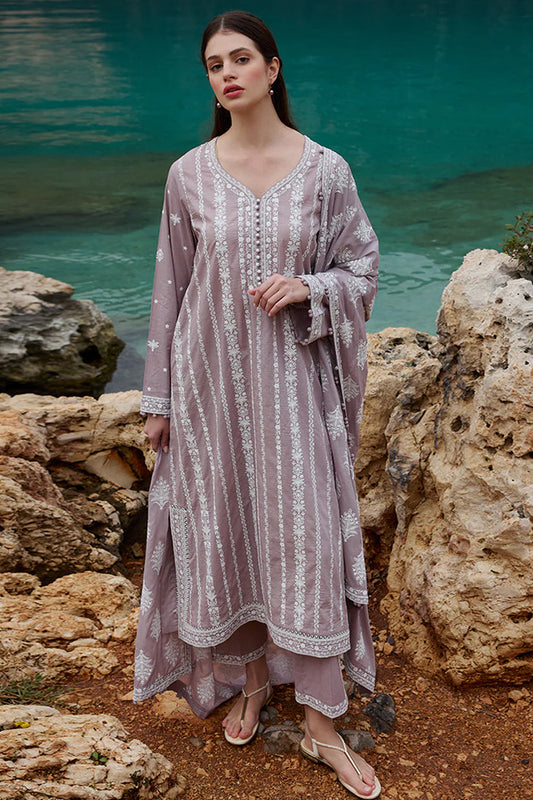 IMAGE-3PC LAWN EMBROIDERED WITH LAWN HEAVY EMBROIDERED READY TO WEAR DUPATTA-W.J-1651