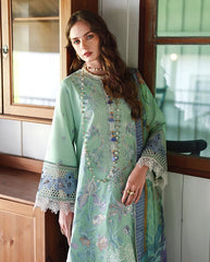MUSHQ-3PC DHANAK HEAVY EMBROIDERED SHIRT WITH WOOL PRINTED DUPATTA AND TROUSER-W.J-5084