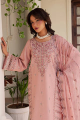 BATIK-3PC LAWN EMBROIDERED SHIRT WITH KHADDI NET EMBROIDERED DUPATTA AND EMB TROUSER-W.J-4743