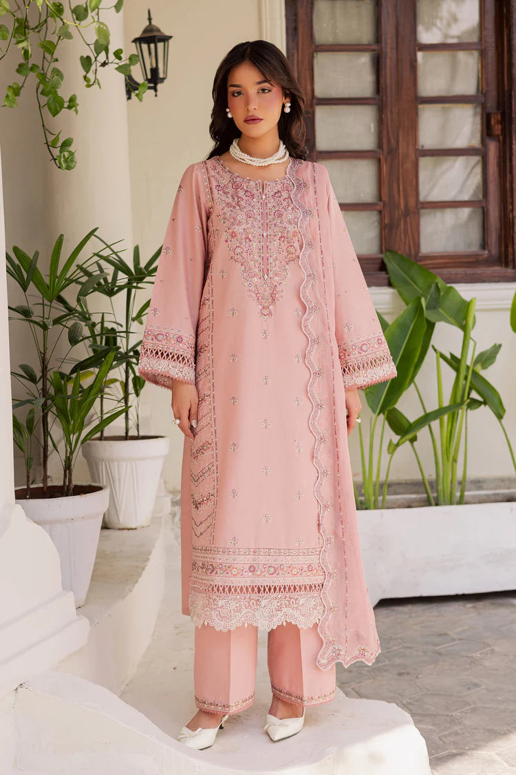 BATIK-3PC LAWN EMBROIDERED SHIRT WITH KHADDI NET EMBROIDERED DUPATTA AND EMB TROUSER-W.J-4743
