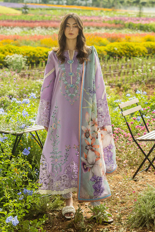 MUSHQ-3PC DHANAK EMBROIDERED SHIRT WITH COUTRAI WOOL PRINTED SHAWL AND TROUSER -W.J-1800
