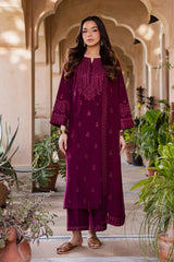 BATIK-3PC DHANAK EMBROIDERED SHIRT WITH CHIFFON EMBROIDERED DUPATTA AND EMB TROUSER-W.J-5124