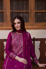 BATIK-3PC DHANAK EMBROIDERED SHIRT WITH CHIFFON EMBROIDERED DUPATTA AND EMB TROUSER-W.J-5116