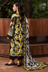 NUREH-3PC KHADDAR PRINTED SHIRT WITH KHADDAR PRINTED DUPATTA AND PRINTED TROUSER-W.J-2654