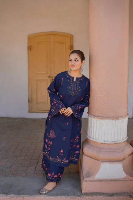 URGE-2PC LAWN EMBROIDERED SHIRT WITH TROUSER-W.J-283