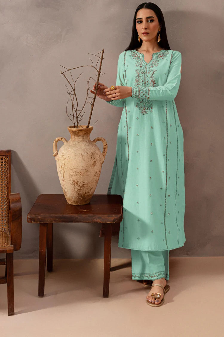 BATIK-2PC LAWN EMBROIDERED SHIRT WITH EMB TROUSER-W.J-09