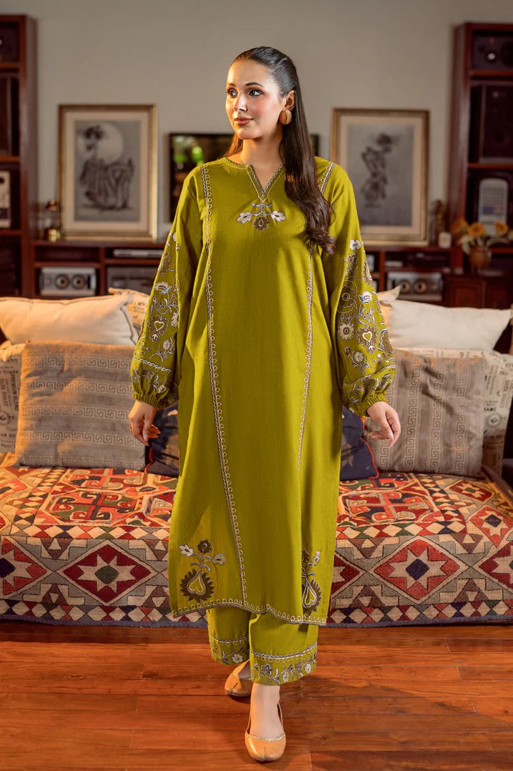 URGE-2PC LAWN EMBROIDERED SHIRT WITH EMB TROUSER-W.J-10