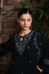 BATIK-2PIECE DHANAK EMBROIDERED SHIRT WITH DHANAK EMB TROUSER-WJ-15075