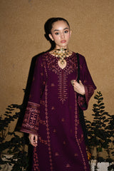 BATIK-2PIECE DHANAK EMBROIDERED SHIRT WITH DHANAK EMB TROUSER-WJ-15071