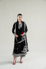 ZAIB-3PC LAWN EMBROIDERED SHIRT WITH KHADDI NET EMBROIDERED DUPATTA AND TROUSER-W.J-4778