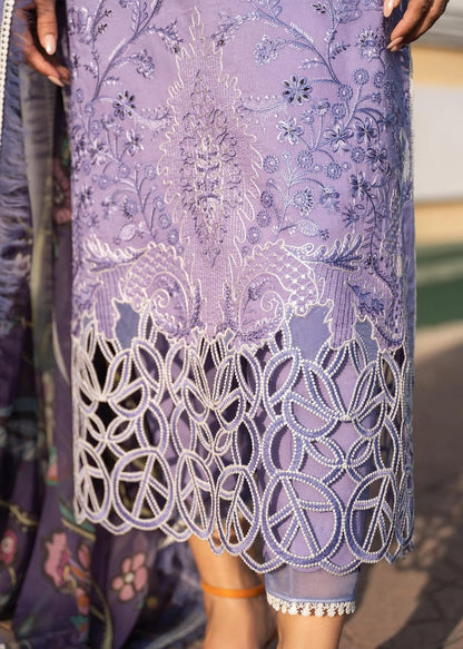MUSHQ - 3PC DHANAK EMBROIDEREDSHIRT WITH COUTURE PRINTED SHAWL-W.J-1219