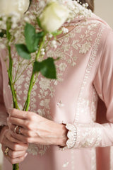 ZAIB-3PC DHANAK EMBROIDERED SHIRT WITH CHIFFON EMB DUPATTA AND TROUSER-W.J-5167